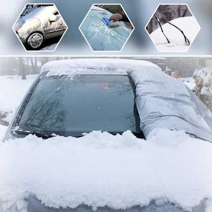 ❄️☀️ Hó- és fagyvédő takaró szélvédőre, tükörvédővel – Bármilyen időben azonnal indulhatsz!🔥