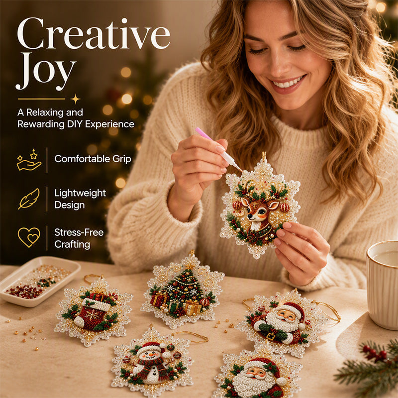 🎄✨ Karácsonyi DIY festhető függeszthető díszkészlet🎅🎨